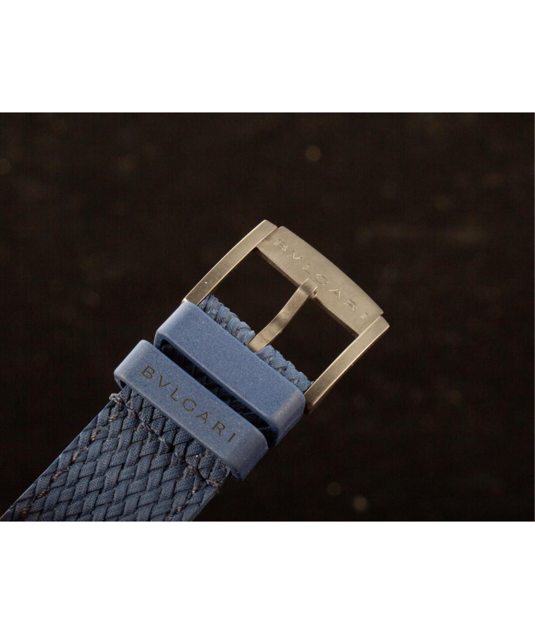 BVLGARI Голубые металлические часы, фото 6