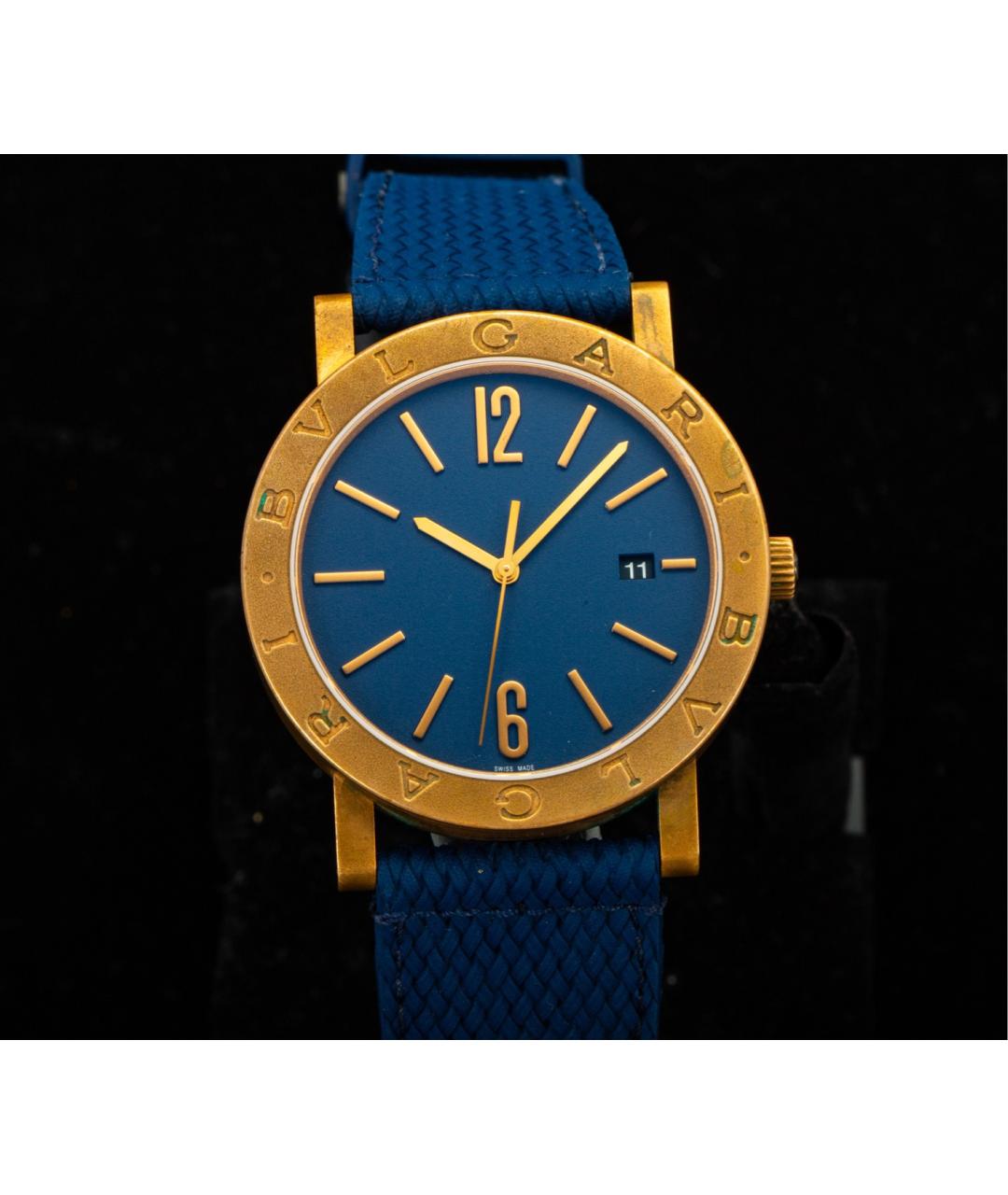 BVLGARI Голубые металлические часы, фото 2