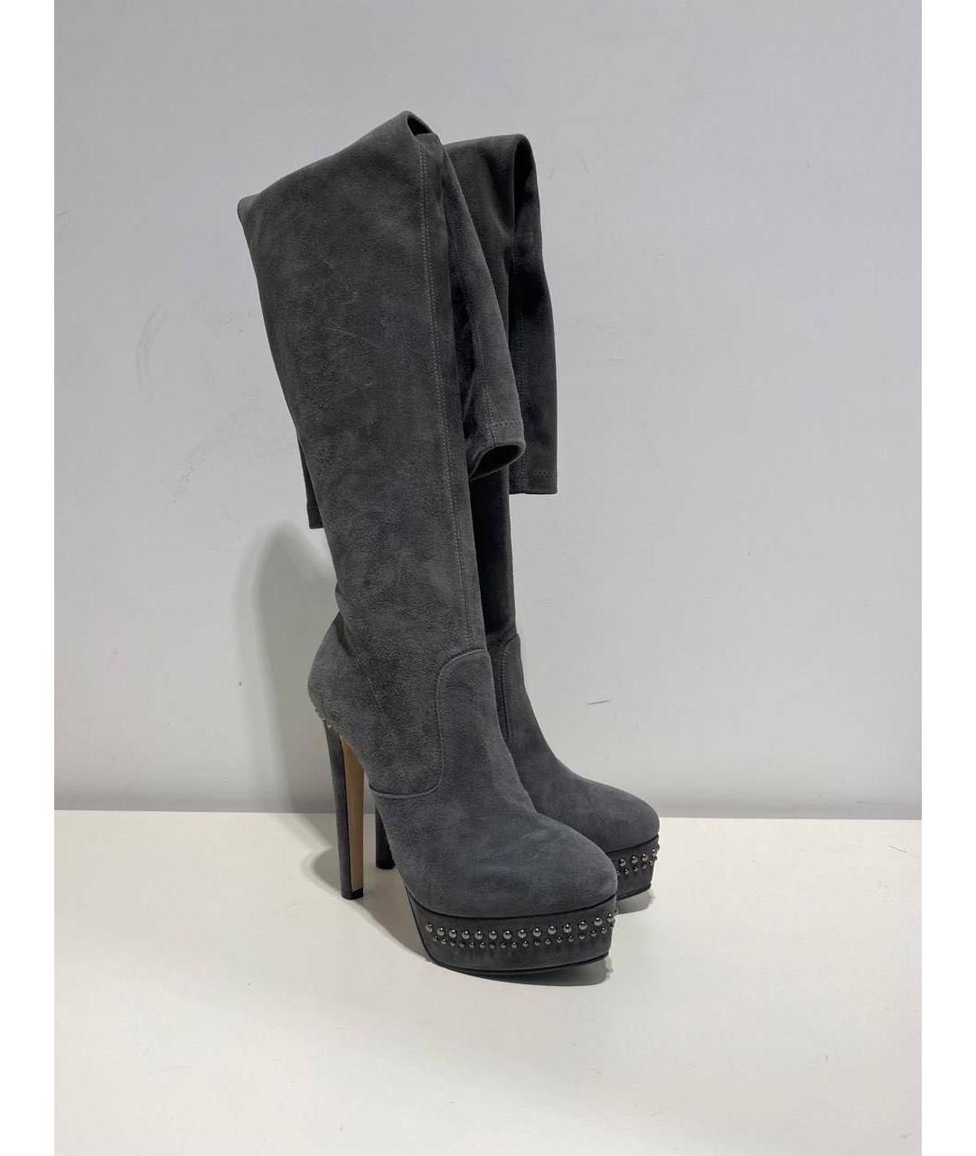 LE SILLA Серые замшевые сапоги, фото 2