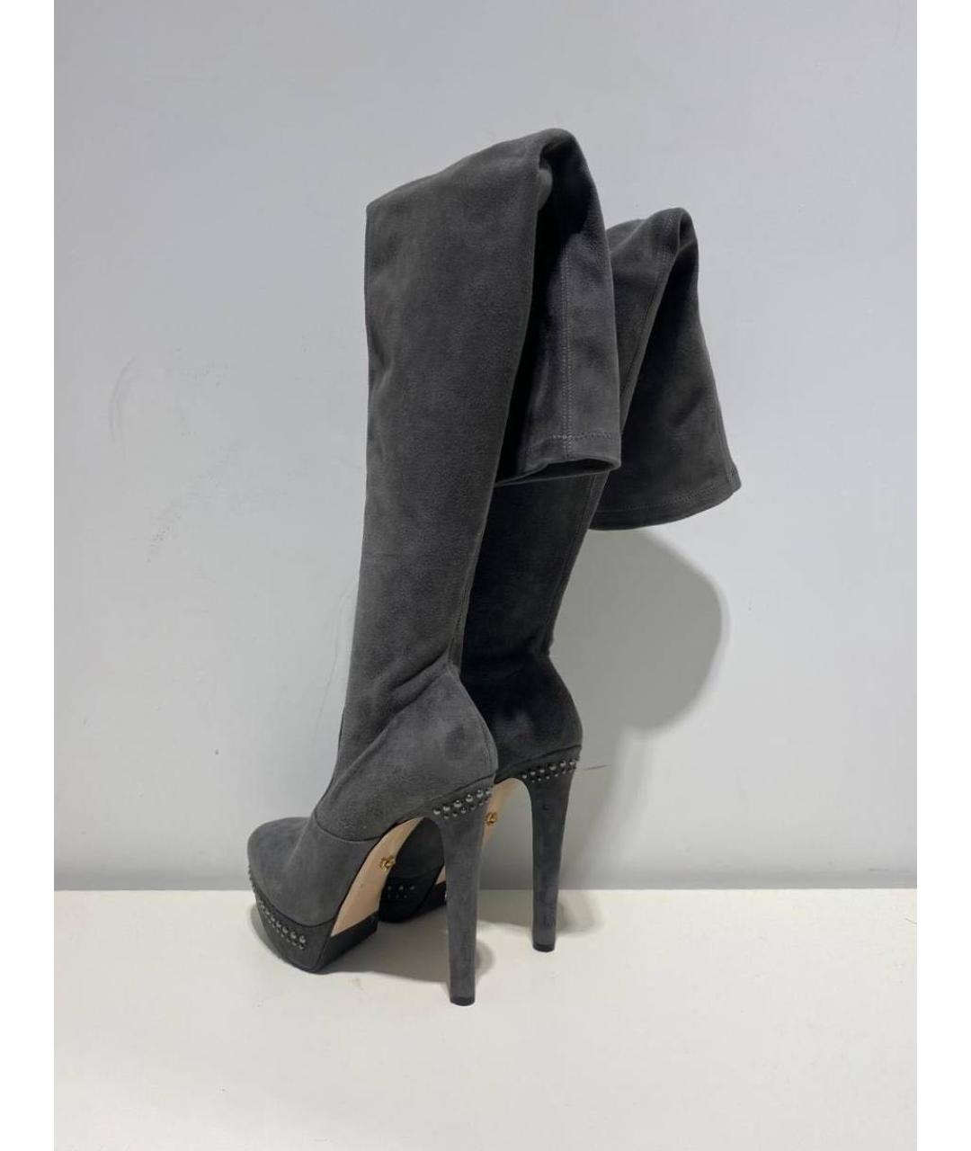 LE SILLA Серые замшевые сапоги, фото 3