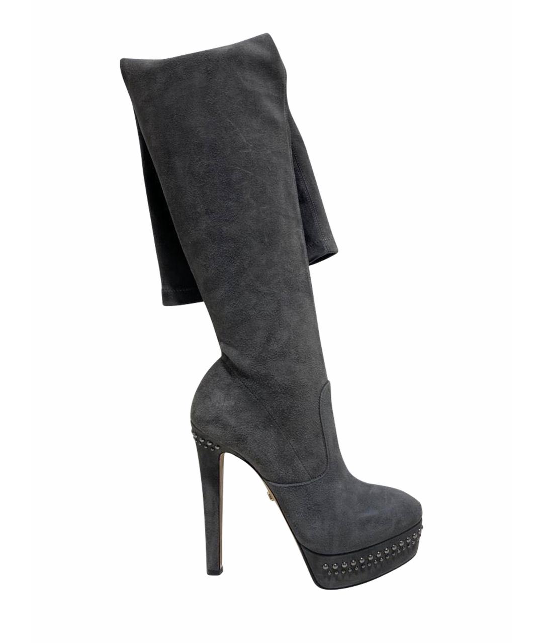 LE SILLA Серые замшевые сапоги, фото 1