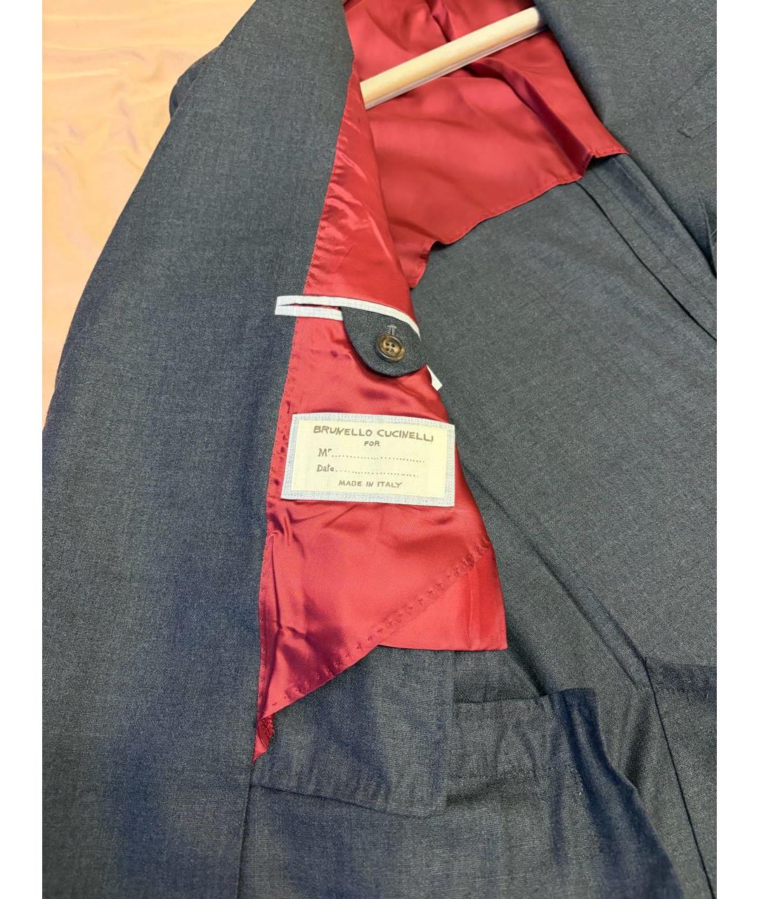 BRUNELLO CUCINELLI Серый классический костюм, фото 5