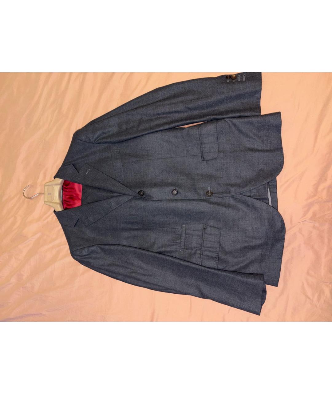 BRUNELLO CUCINELLI Серый классический костюм, фото 3