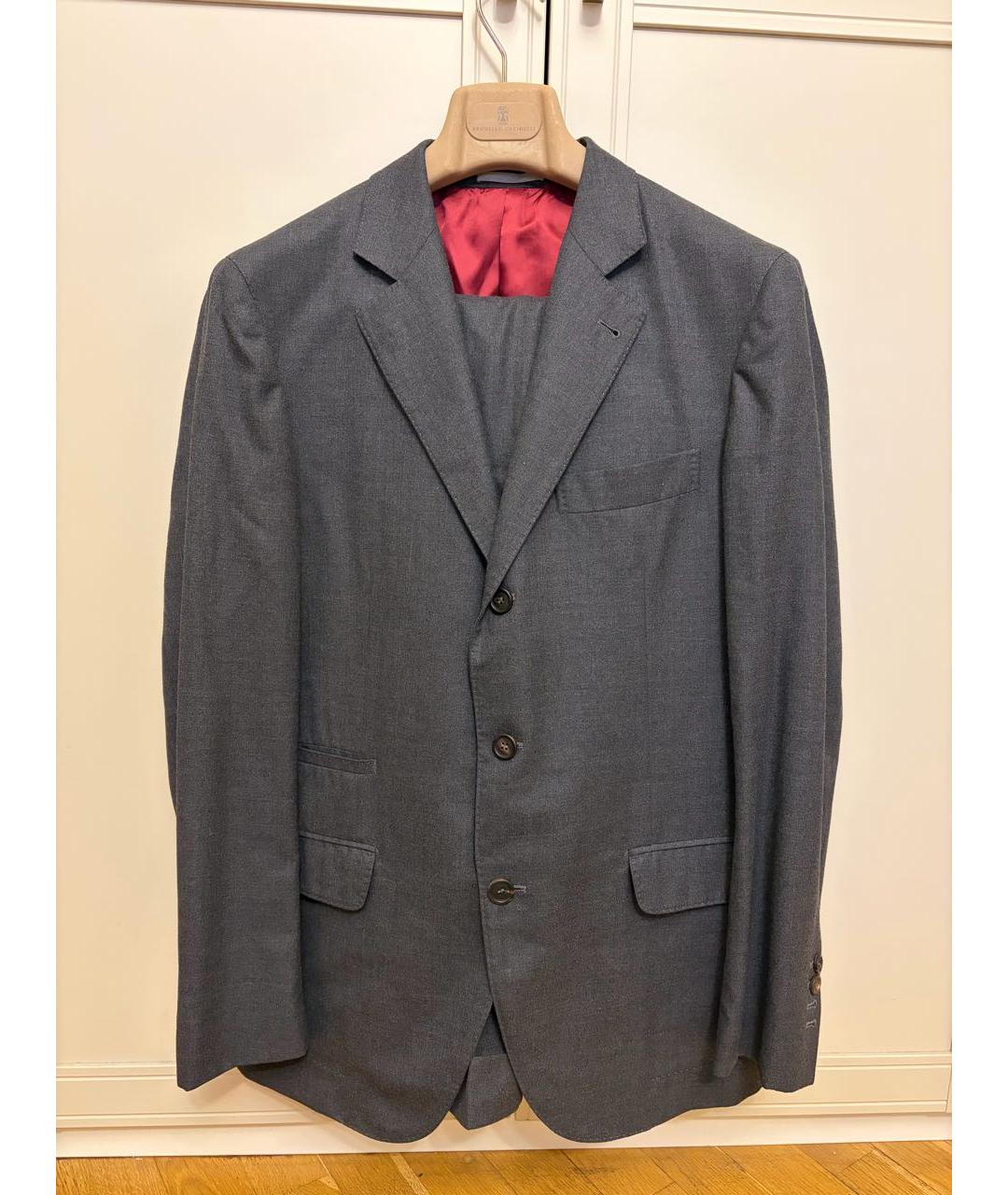 BRUNELLO CUCINELLI Серый классический костюм, фото 2