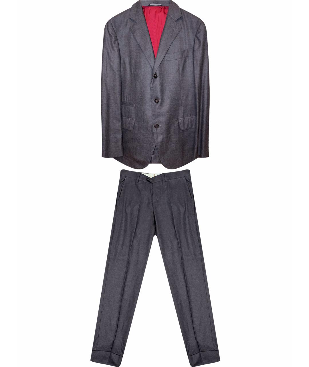 BRUNELLO CUCINELLI Серый классический костюм, фото 1