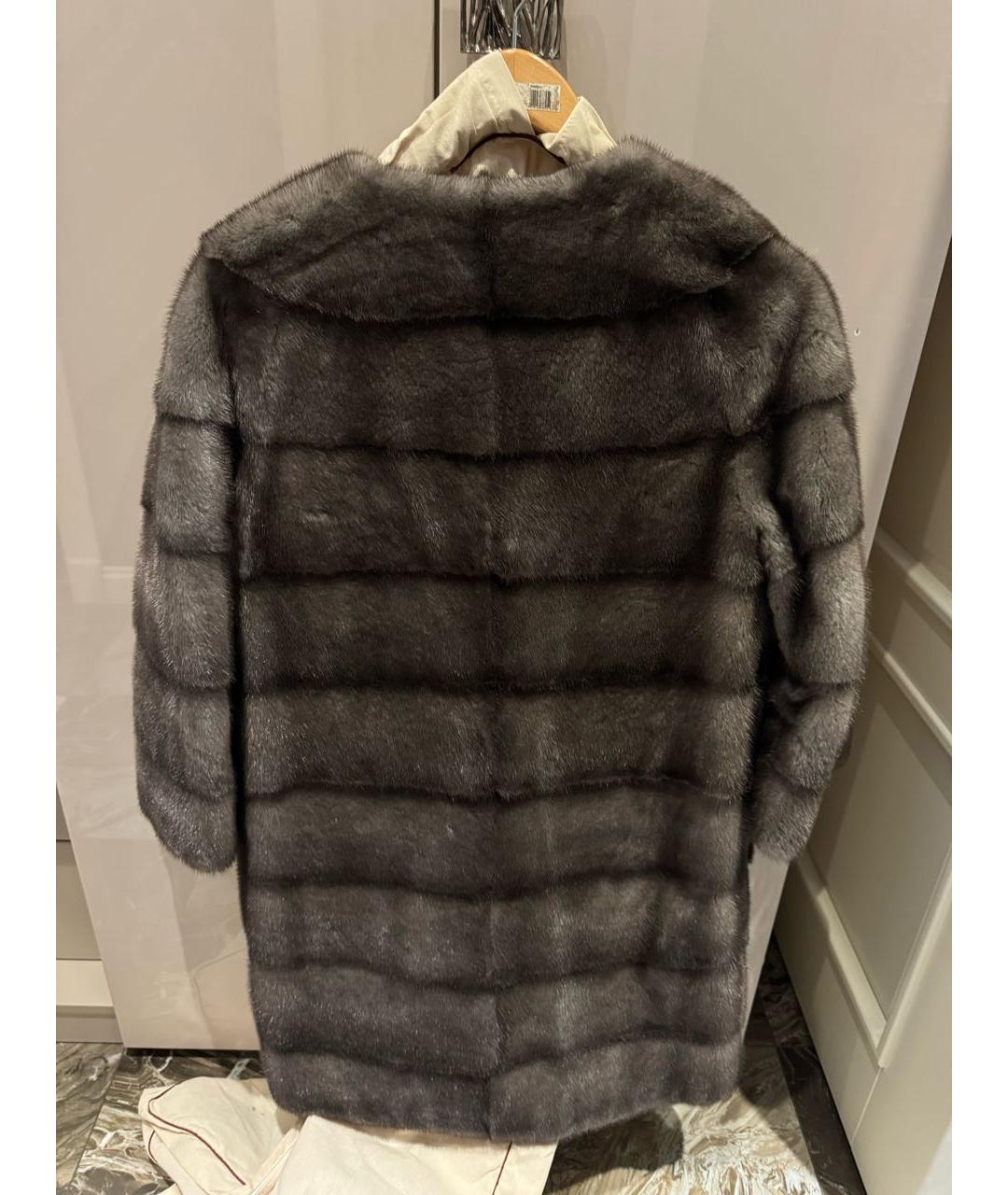 Fabio Gavazzi Серая меховая шуба, фото 3