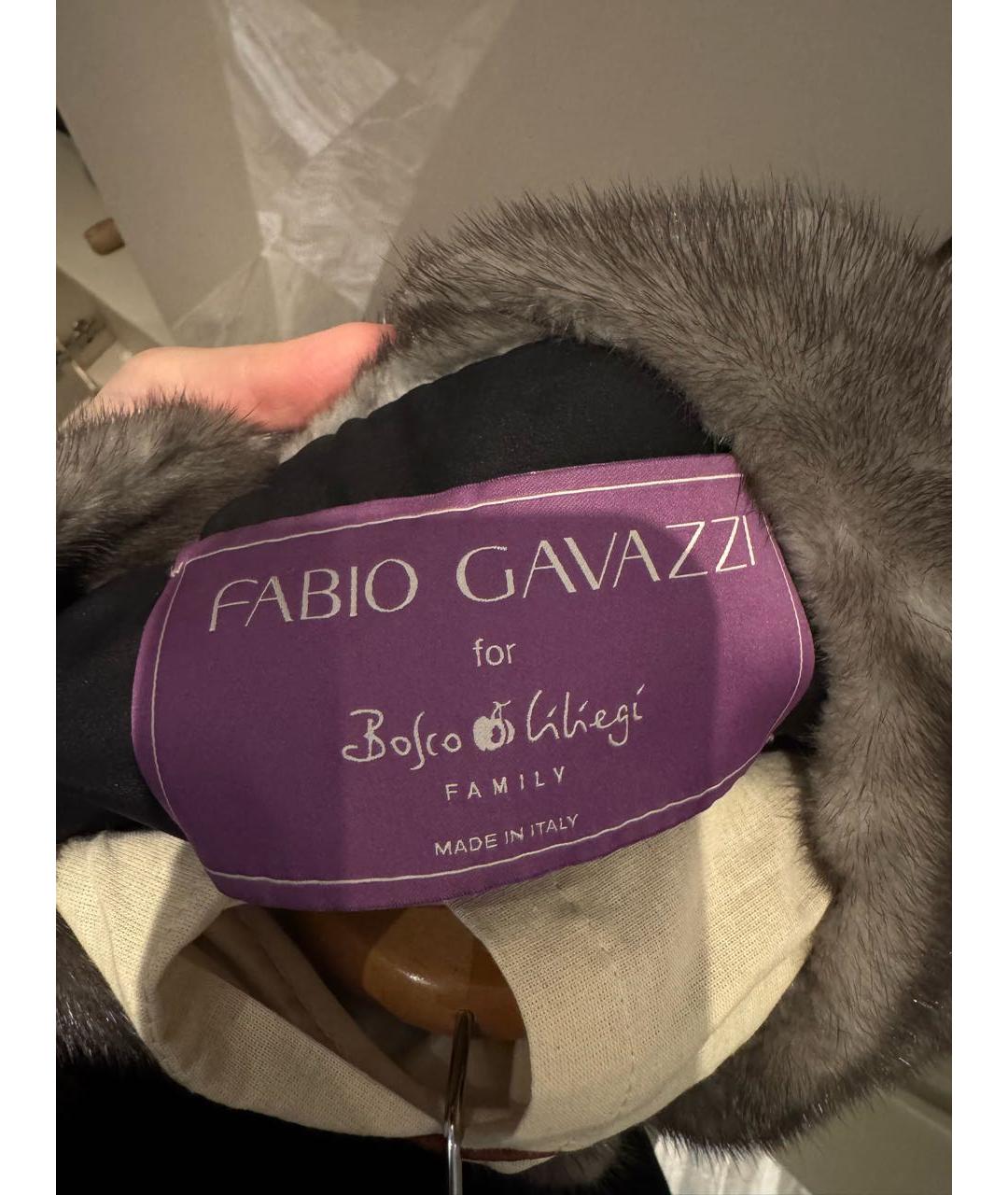 Fabio Gavazzi Серая меховая шуба, фото 4