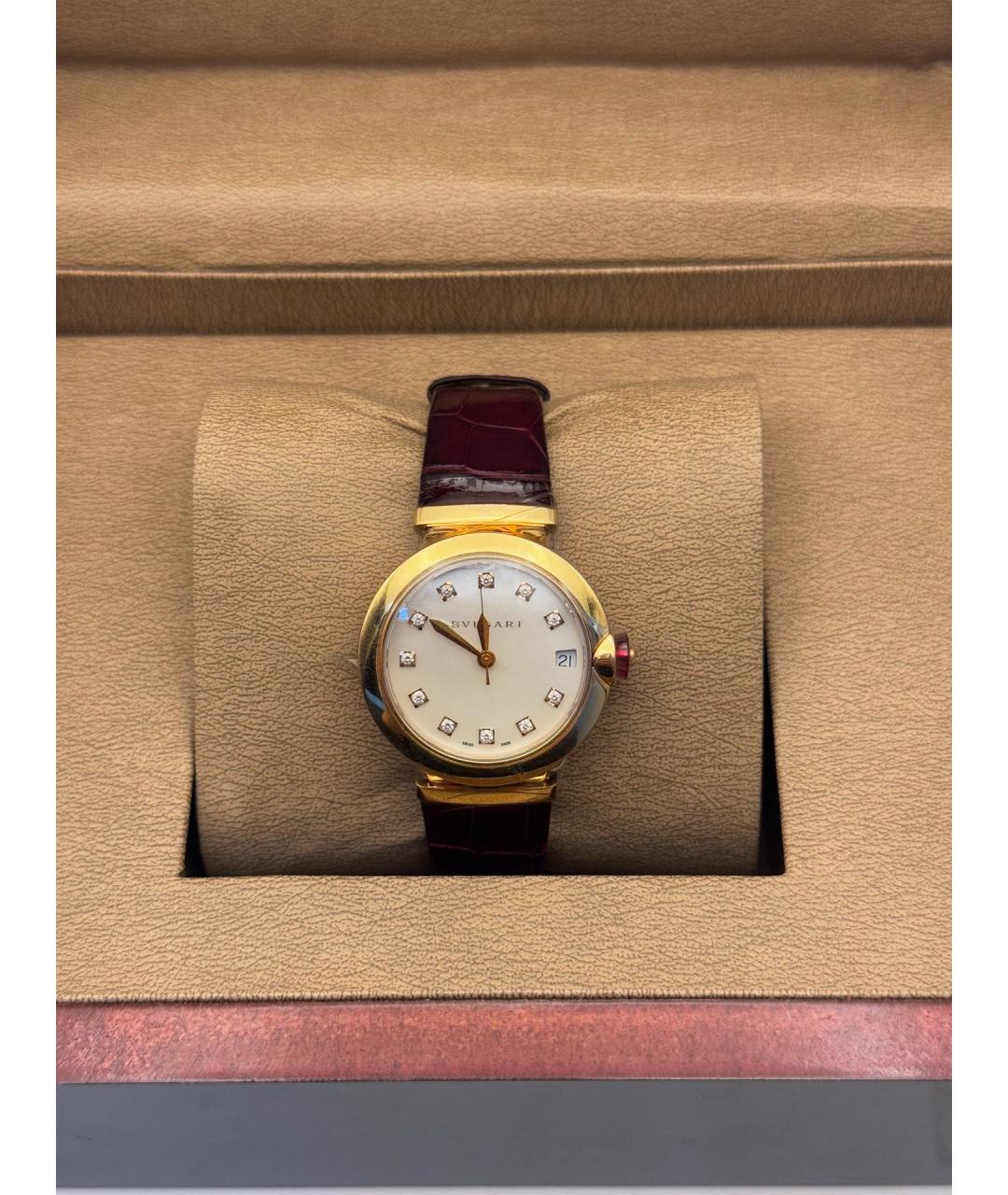 BVLGARI Белые часы из розового золота, фото 8