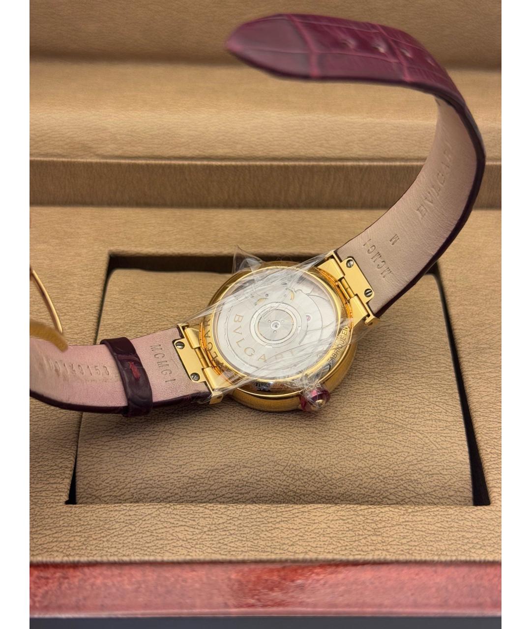 BVLGARI Белые часы из розового золота, фото 6