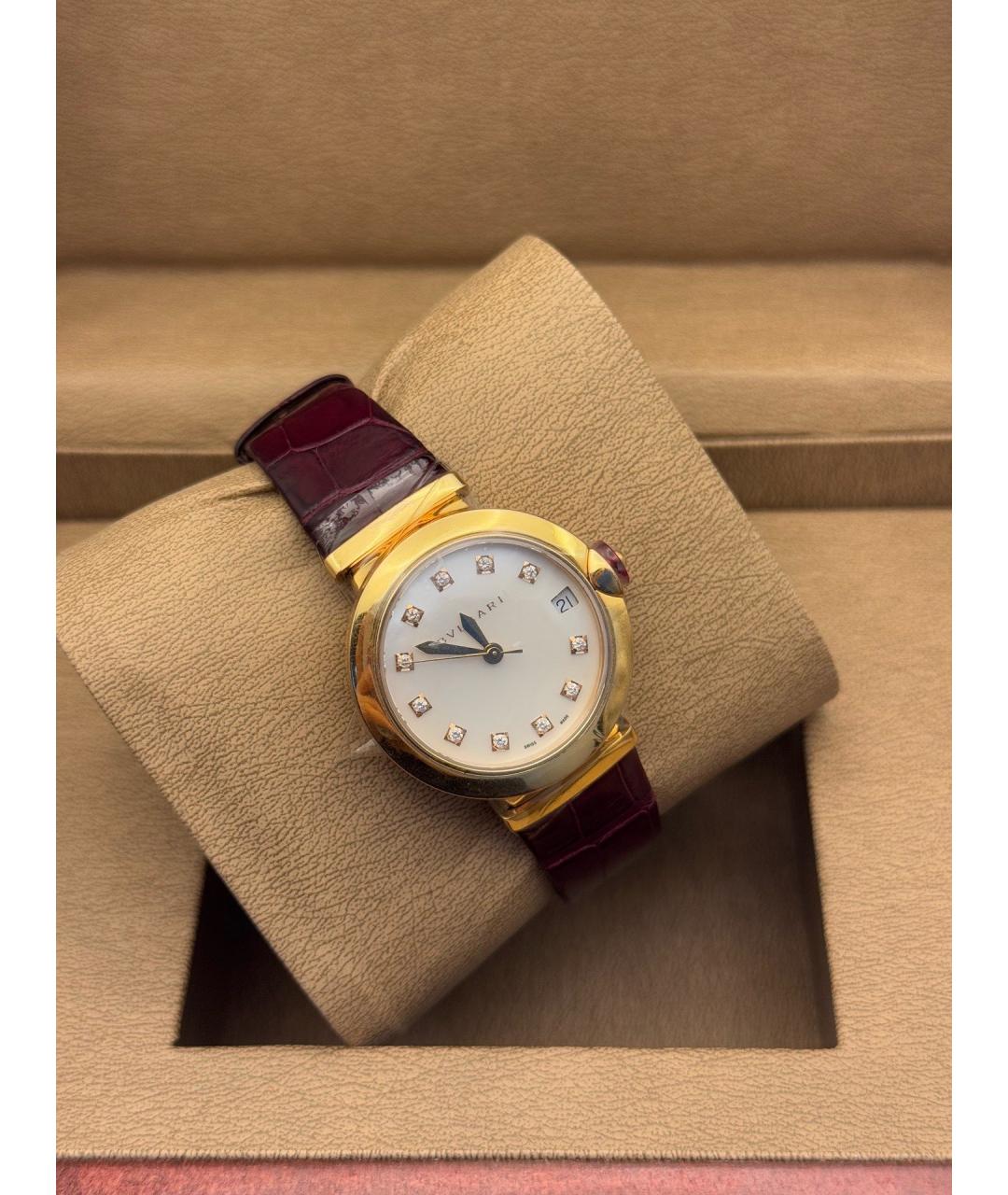 BVLGARI Белые часы из розового золота, фото 3