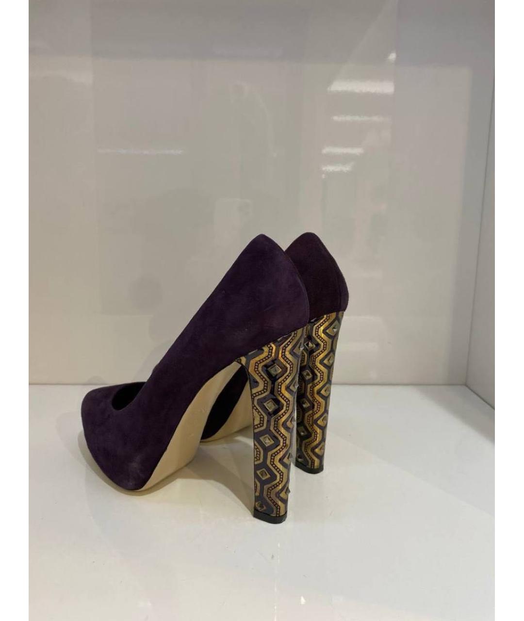 LE SILLA Фиолетовые замшевые туфли, фото 3