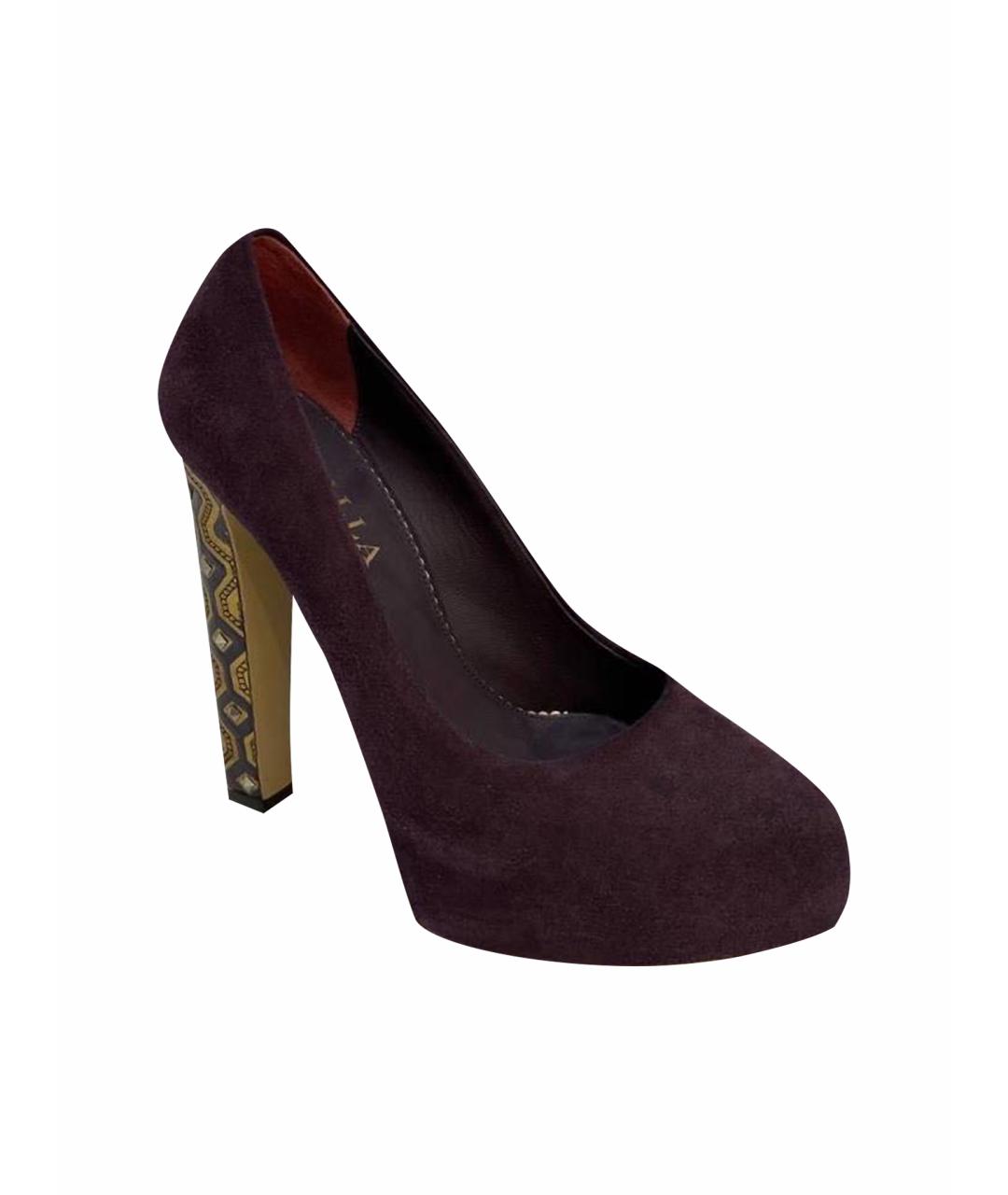 LE SILLA Фиолетовые замшевые туфли, фото 1