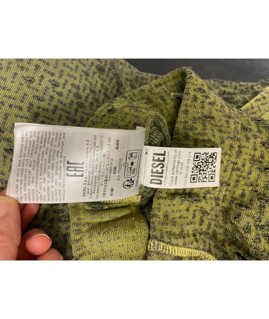 DIESEL Хаки хлопковая юбка макси, фото 8