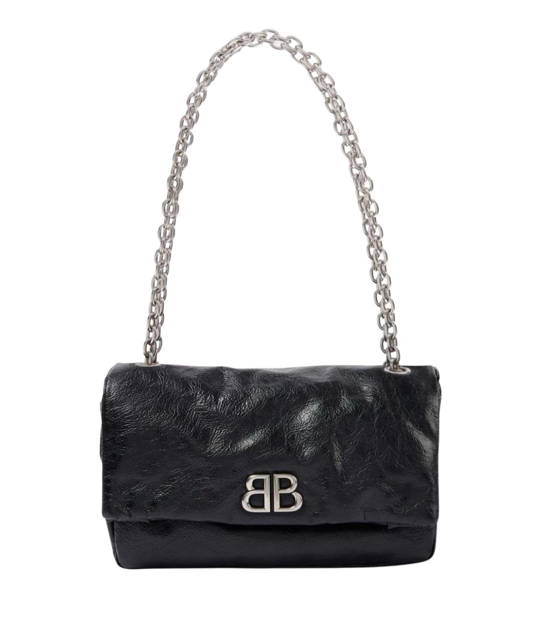 BALENCIAGA Черная кожаная сумка через плечо, фото 1