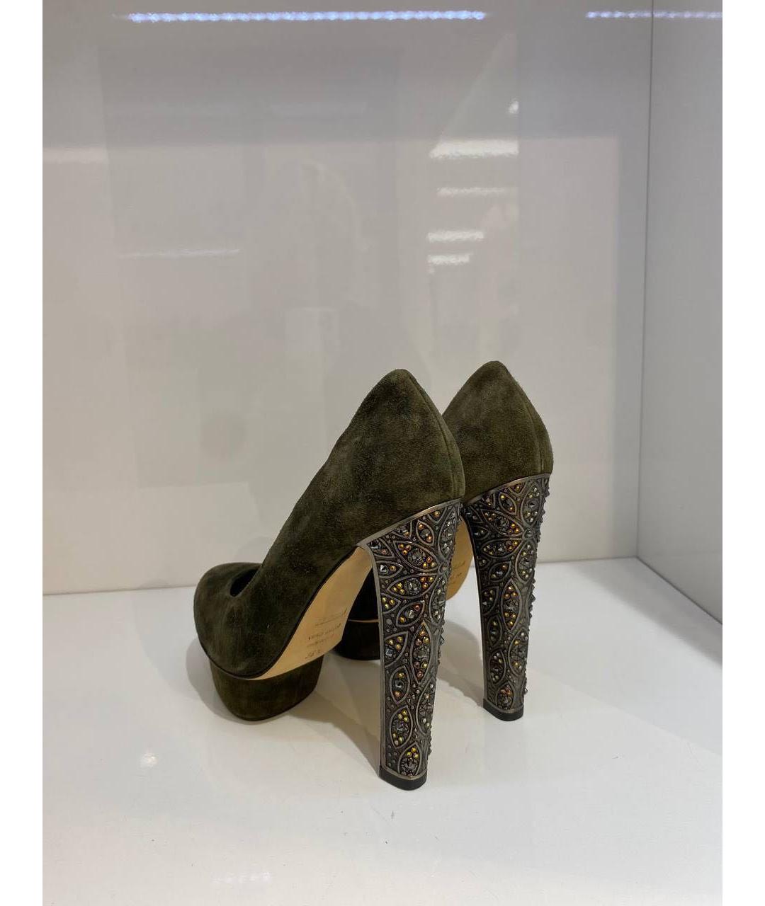 LE SILLA Зеленые замшевые туфли, фото 3