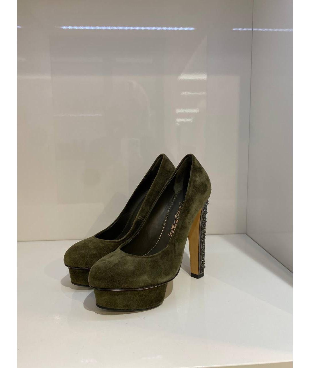 LE SILLA Зеленые замшевые туфли, фото 2