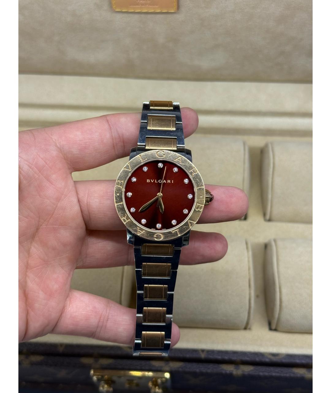 BVLGARI Красные часы из розового золота, фото 2