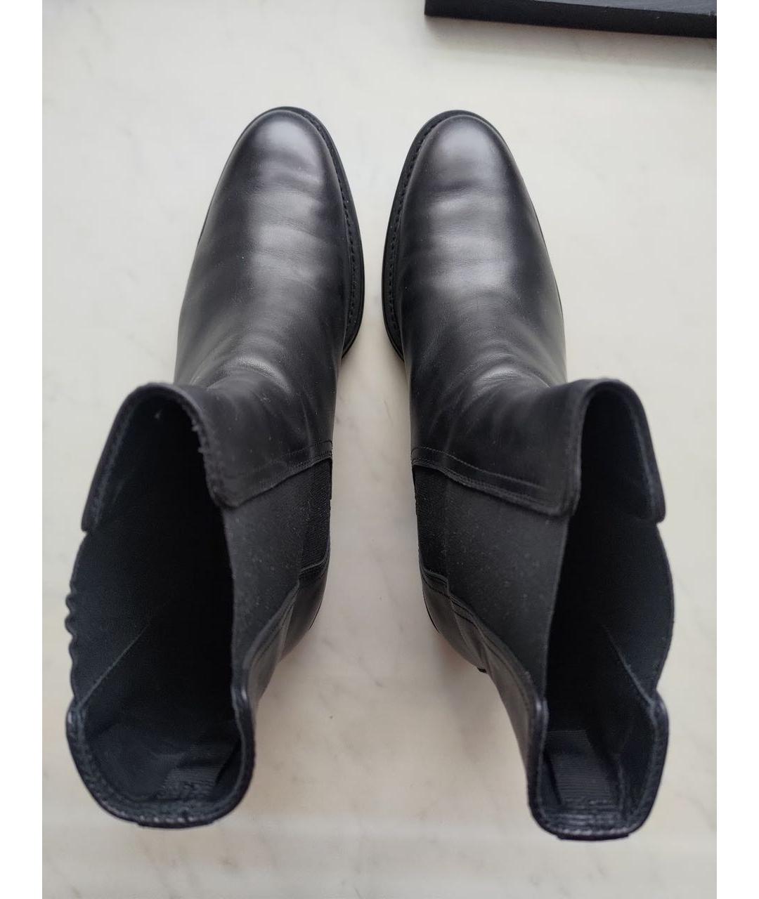 TOD'S Черные кожаные ботинки, фото 3