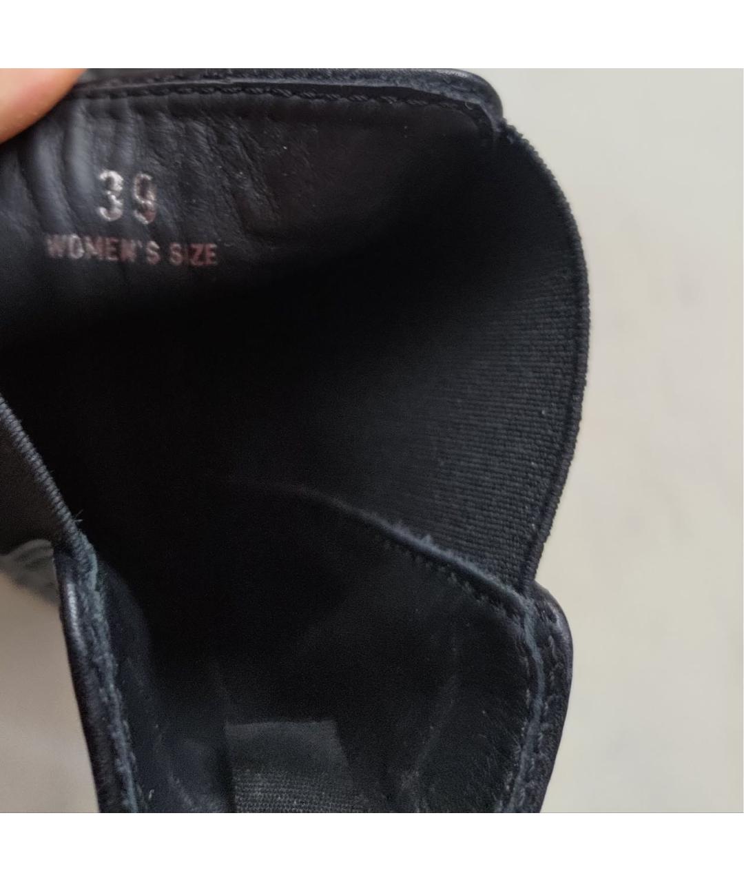 TOD'S Черные кожаные ботинки, фото 5