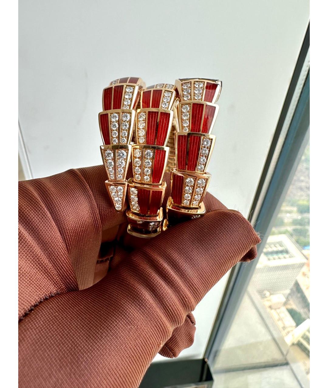 BVLGARI Красные часы из розового золота, фото 5