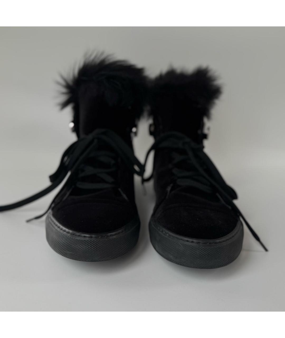 MONCLER Черные замшевые ботинки, фото 2