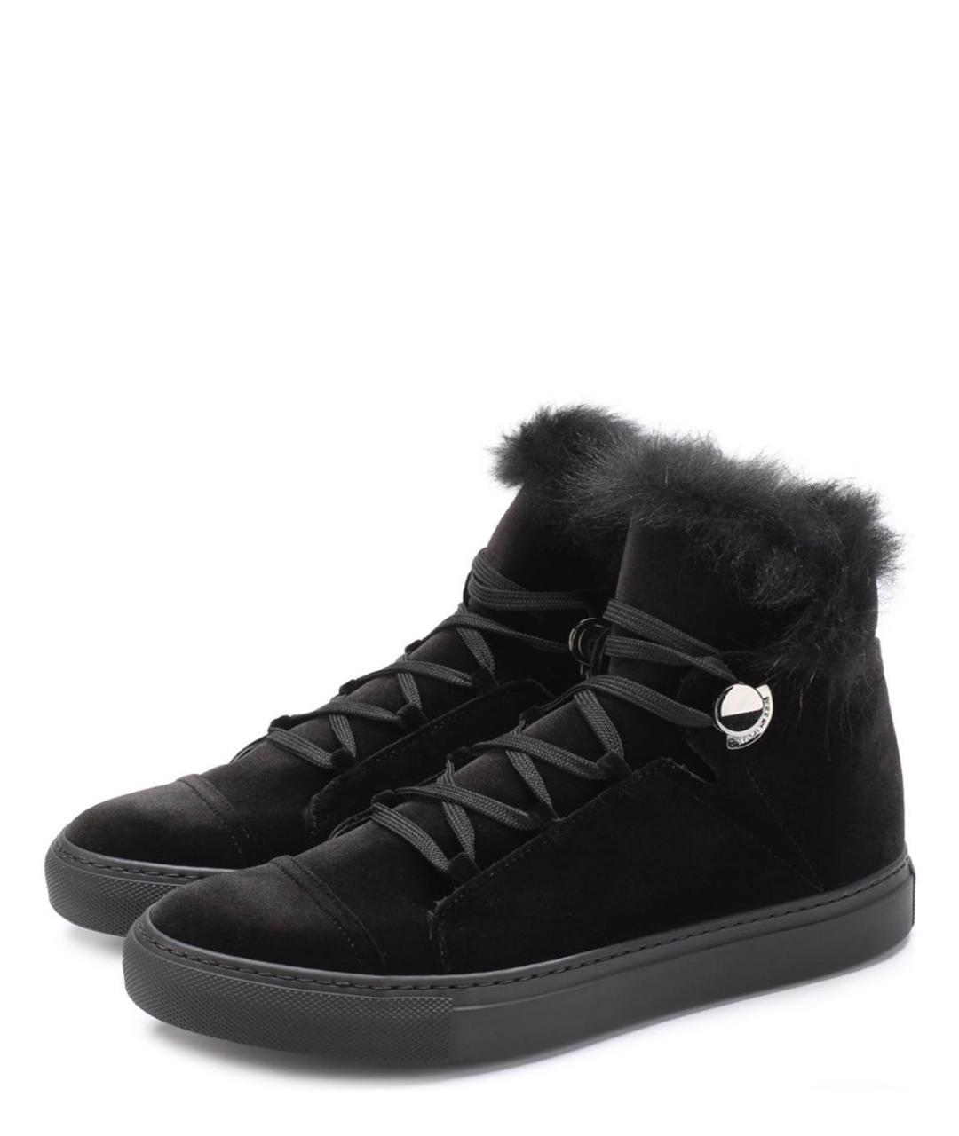 MONCLER Черные замшевые ботинки, фото 6