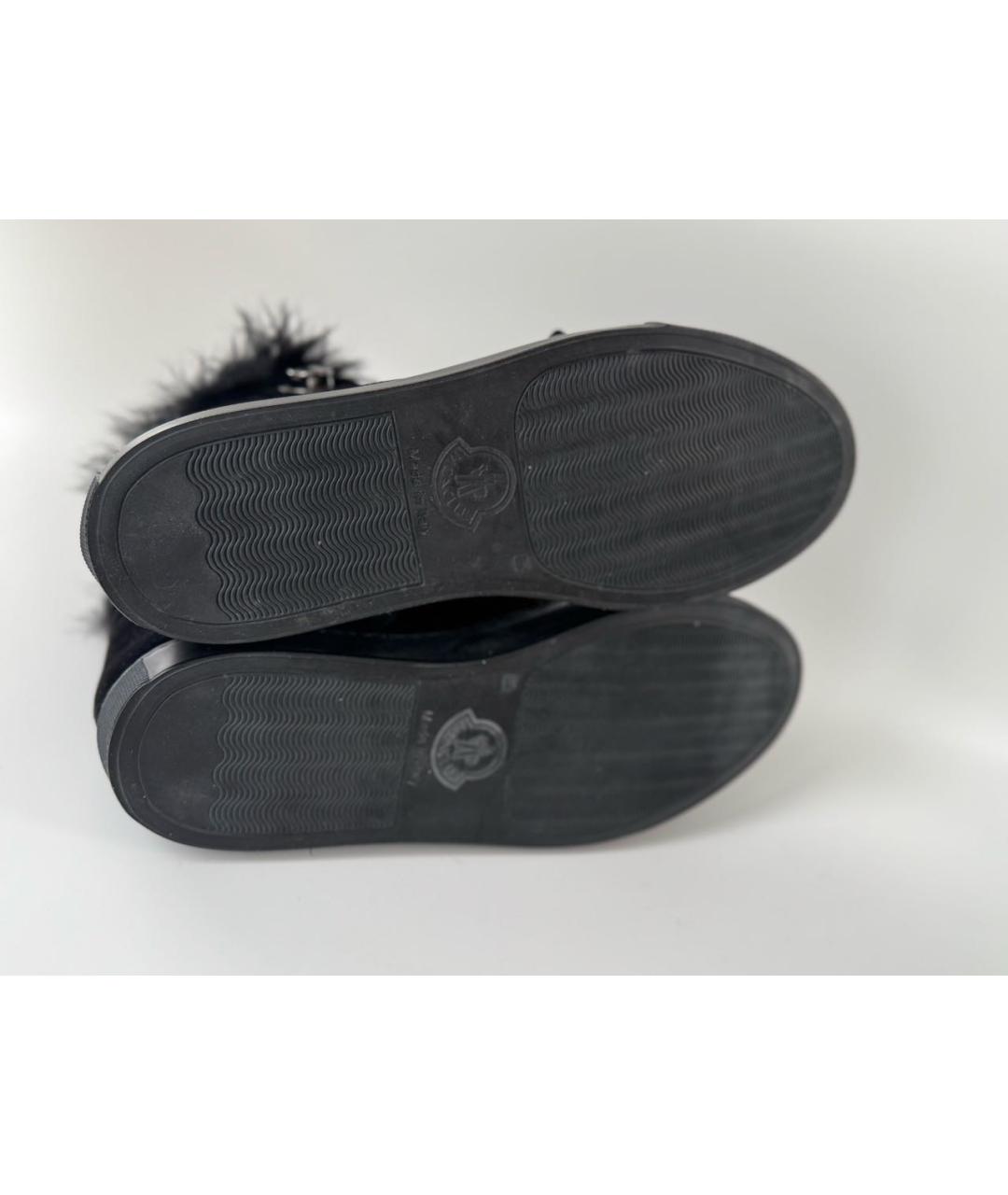 MONCLER Черные замшевые ботинки, фото 7