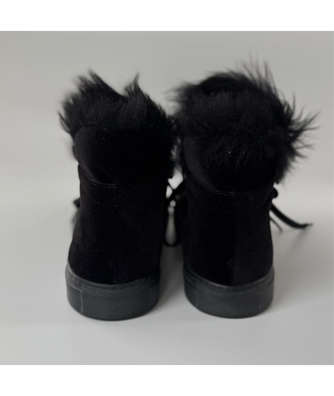 MONCLER Черные замшевые ботинки, фото 4