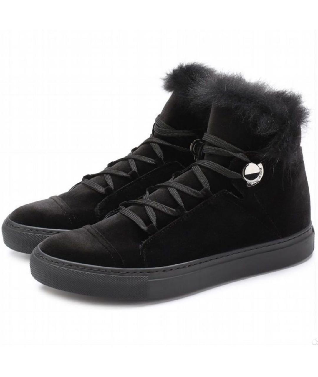 MONCLER Черные замшевые ботинки, фото 5