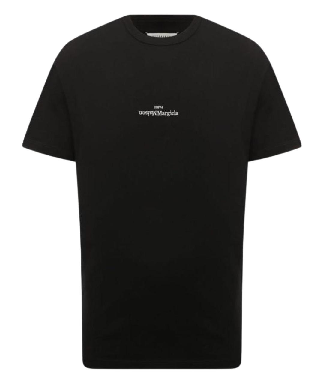MAISON MARGIELA Черная хлопковая футболка, фото 1