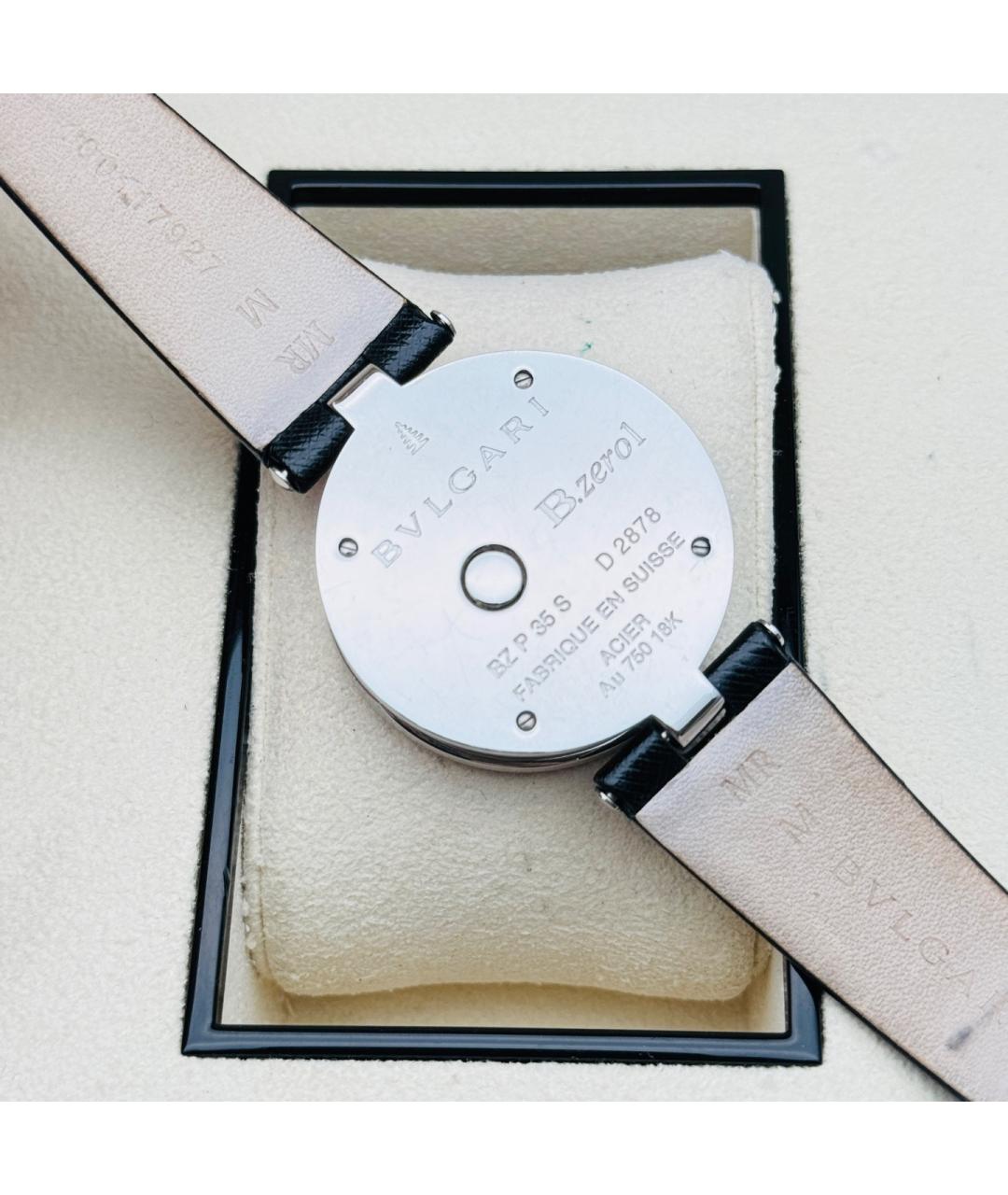 BVLGARI Черные часы из розового золота, фото 5