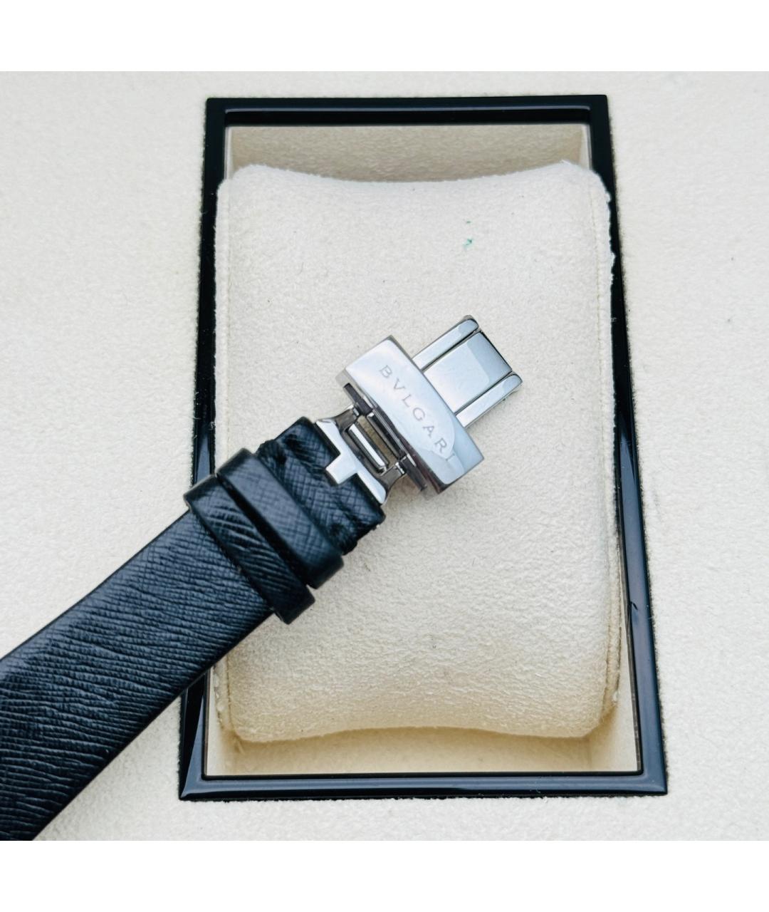 BVLGARI Черные часы из розового золота, фото 4