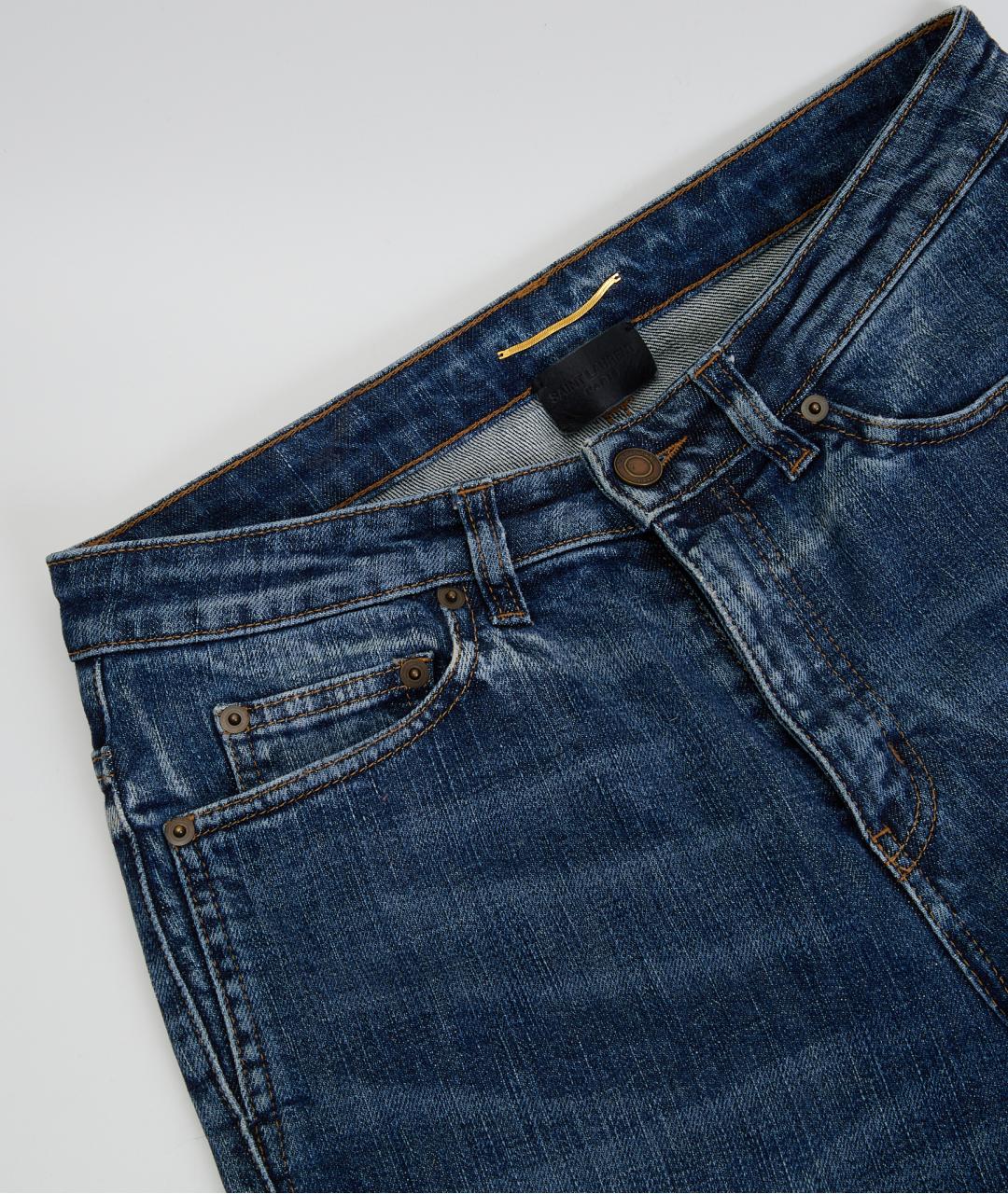 SAINT LAURENT Синие хлопковые шорты, фото 3