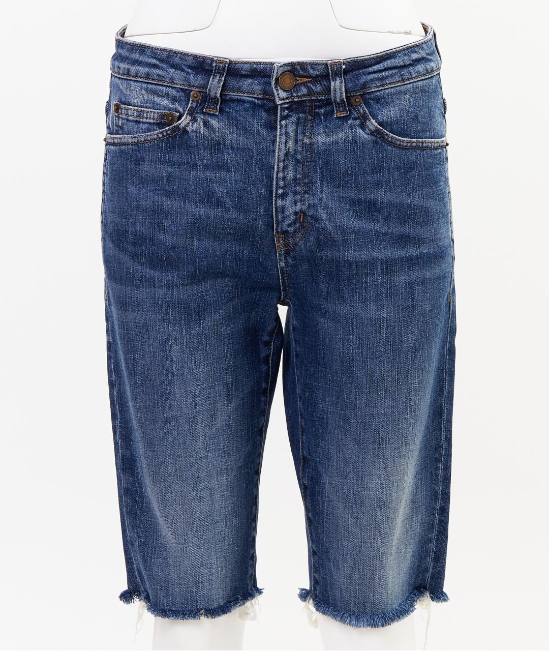 SAINT LAURENT Синие хлопковые шорты, фото 6