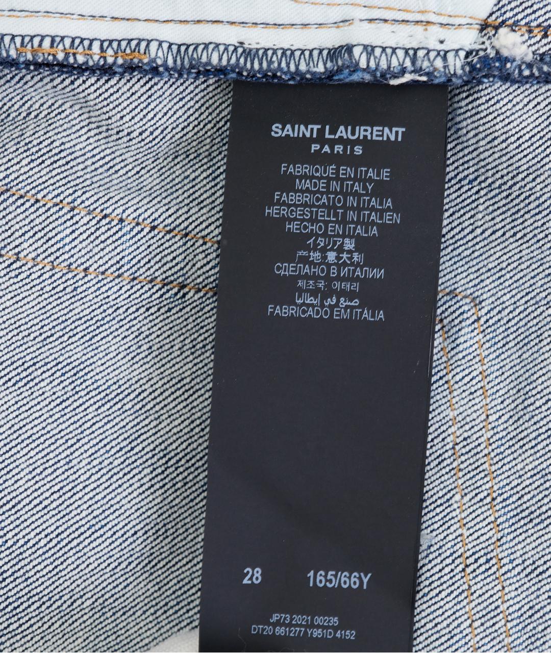 SAINT LAURENT Синие хлопковые шорты, фото 5