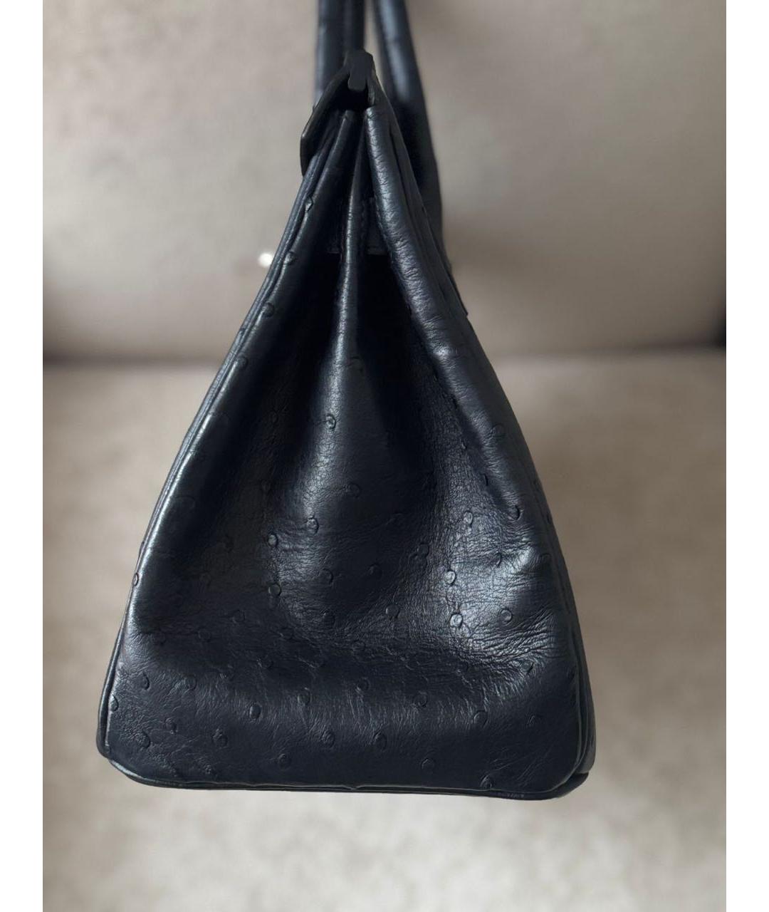 HERMES Темно-синяя сумка с короткими ручками из экзотической кожи, фото 2