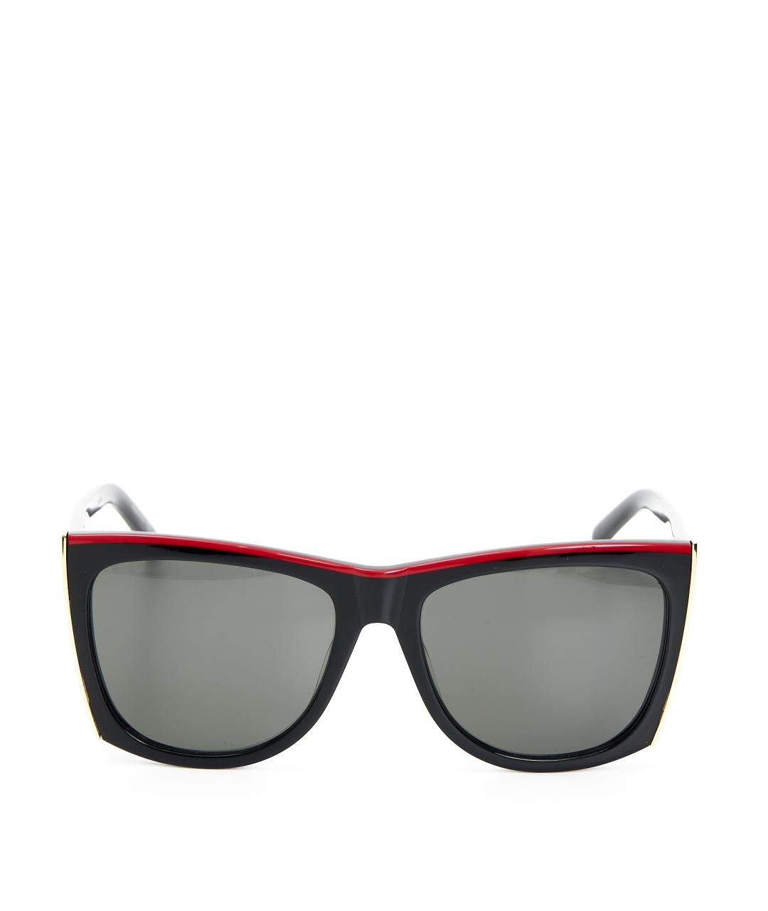 SAINT LAURENT Черные пластиковые солнцезащитные очки, фото 1