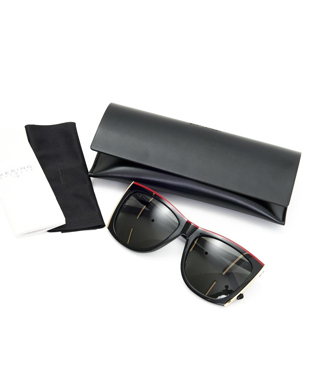 SAINT LAURENT Черные пластиковые солнцезащитные очки, фото 5