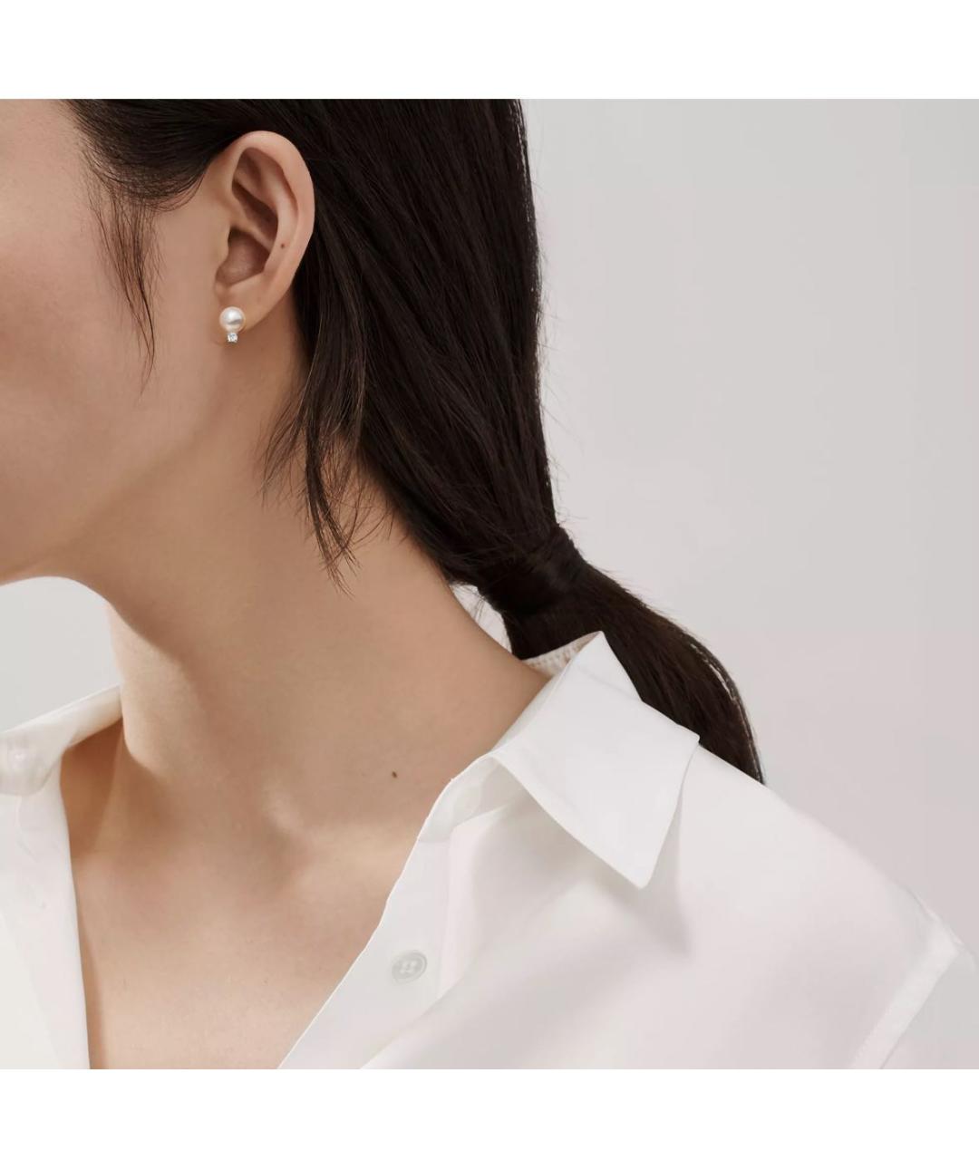 TIFFANY&CO Белые жемчужные серьги, фото 5