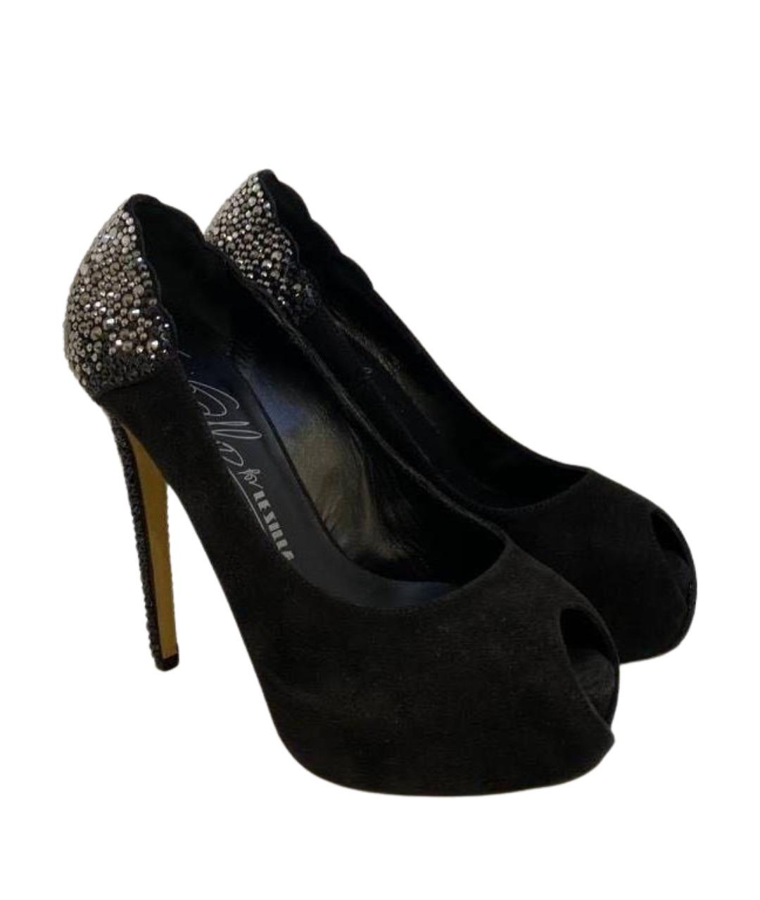 LE SILLA Черные замшевые туфли, фото 1