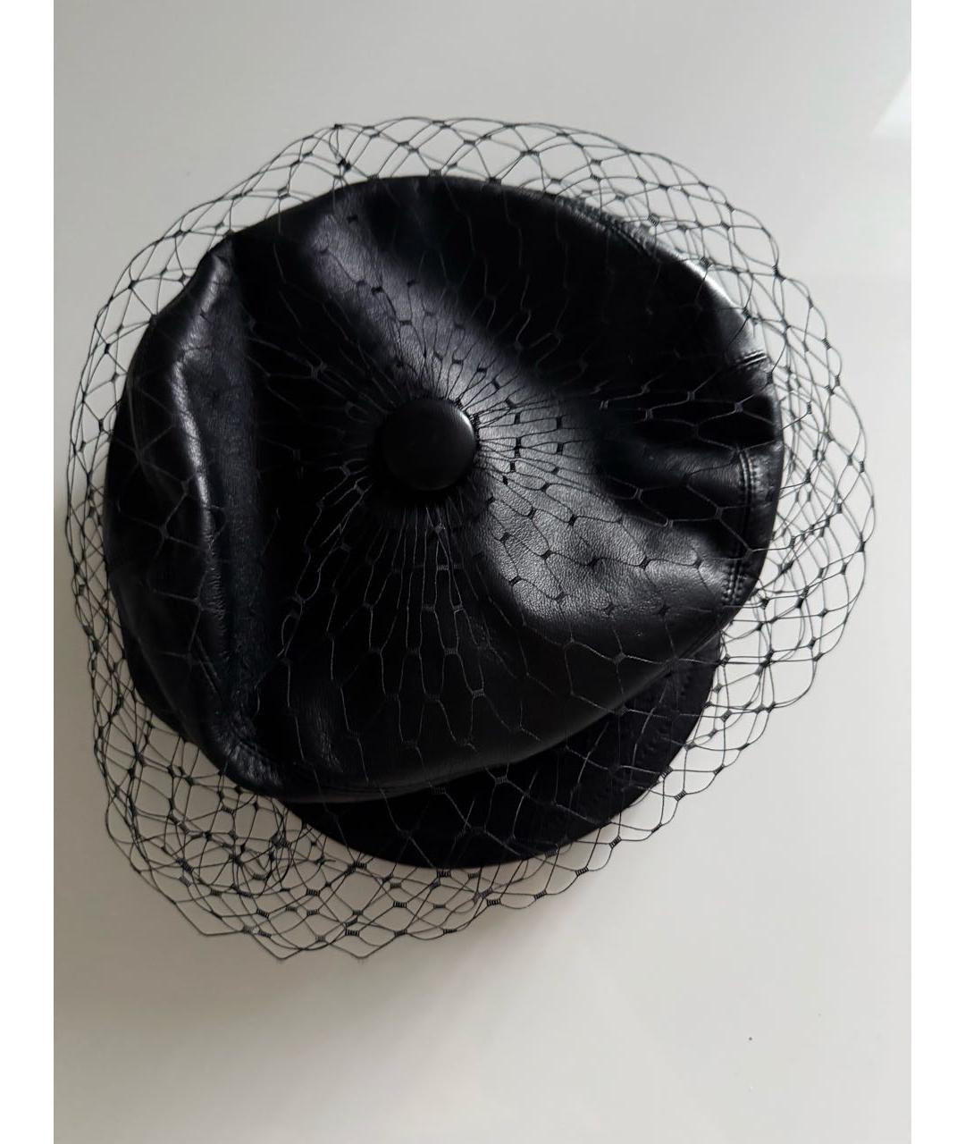 CHRISTIAN DIOR Черная кожаная кепка, фото 8