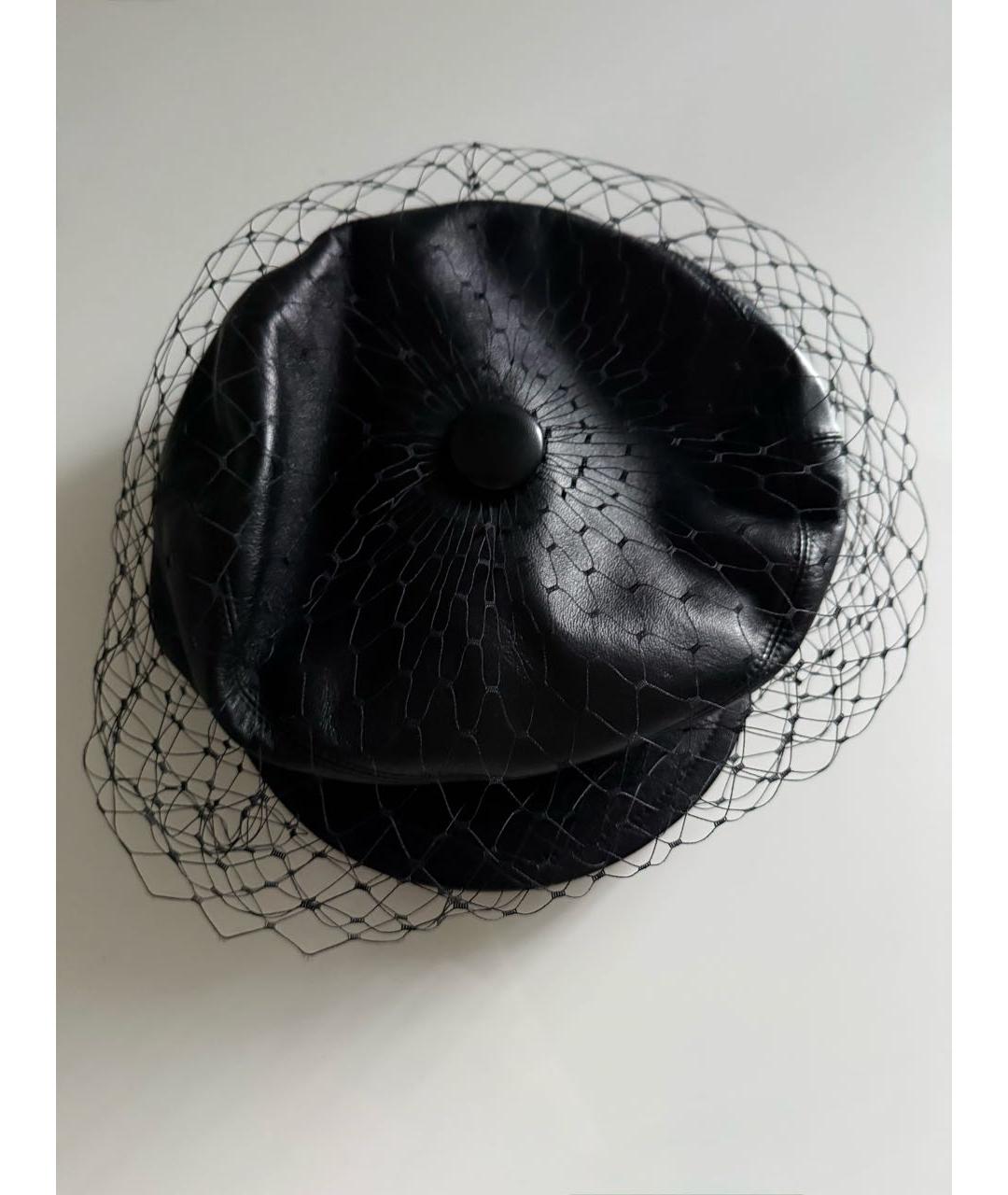 CHRISTIAN DIOR Черная кожаная кепка, фото 7