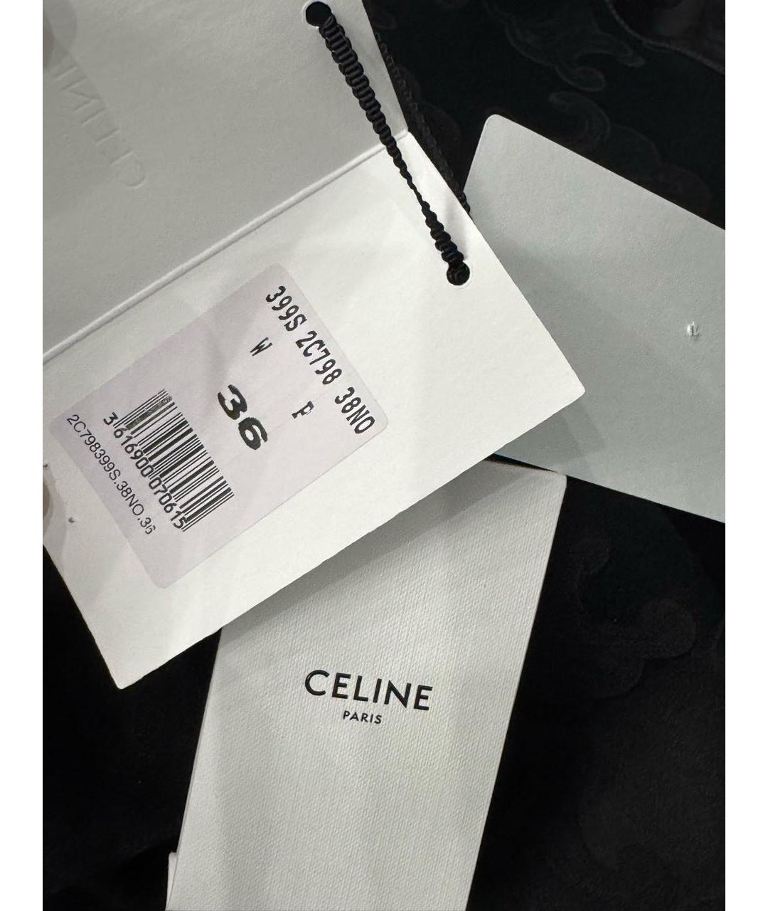 CELINE Черная шелковая блузы, фото 6