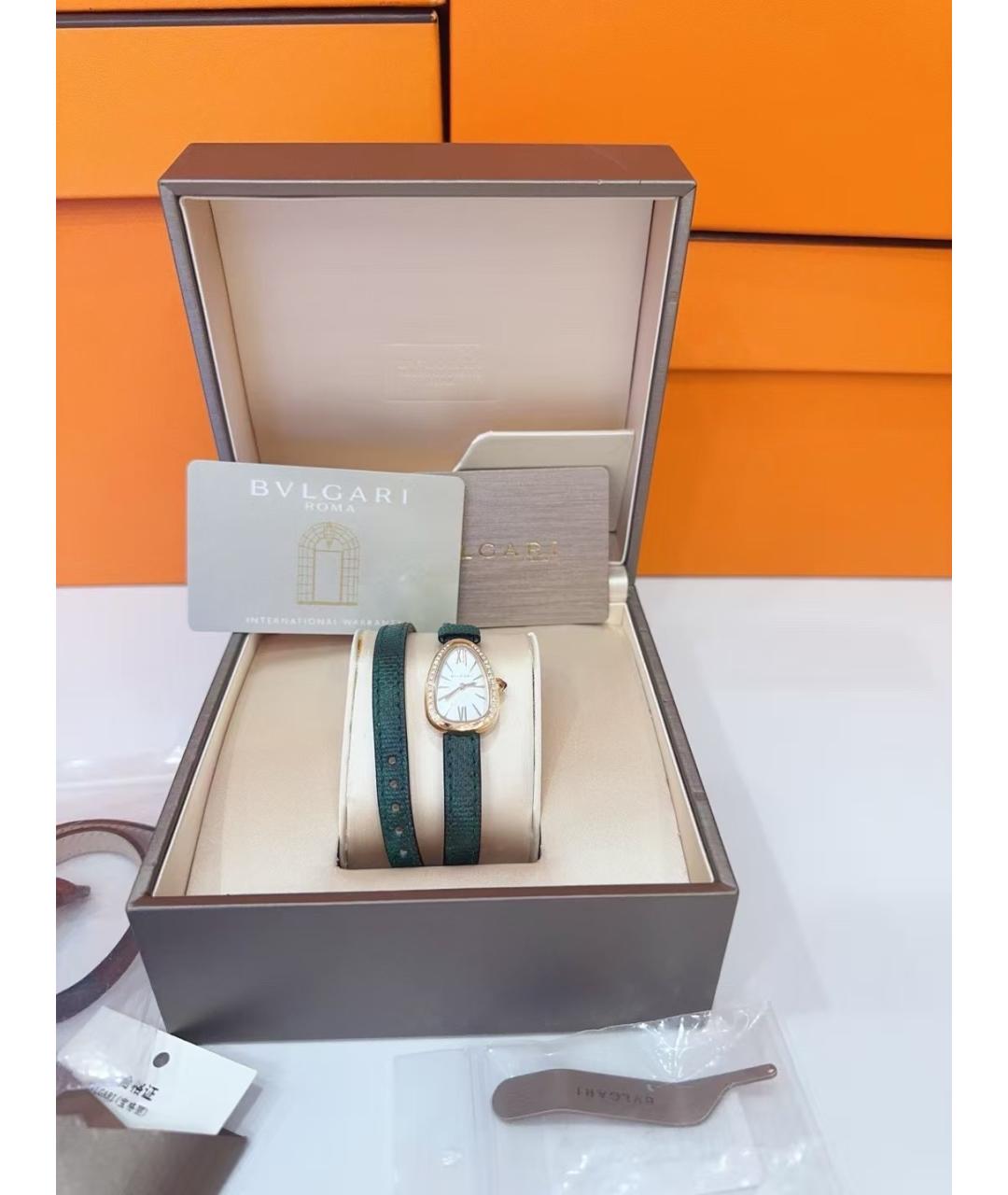 BVLGARI Белые металлические часы, фото 9