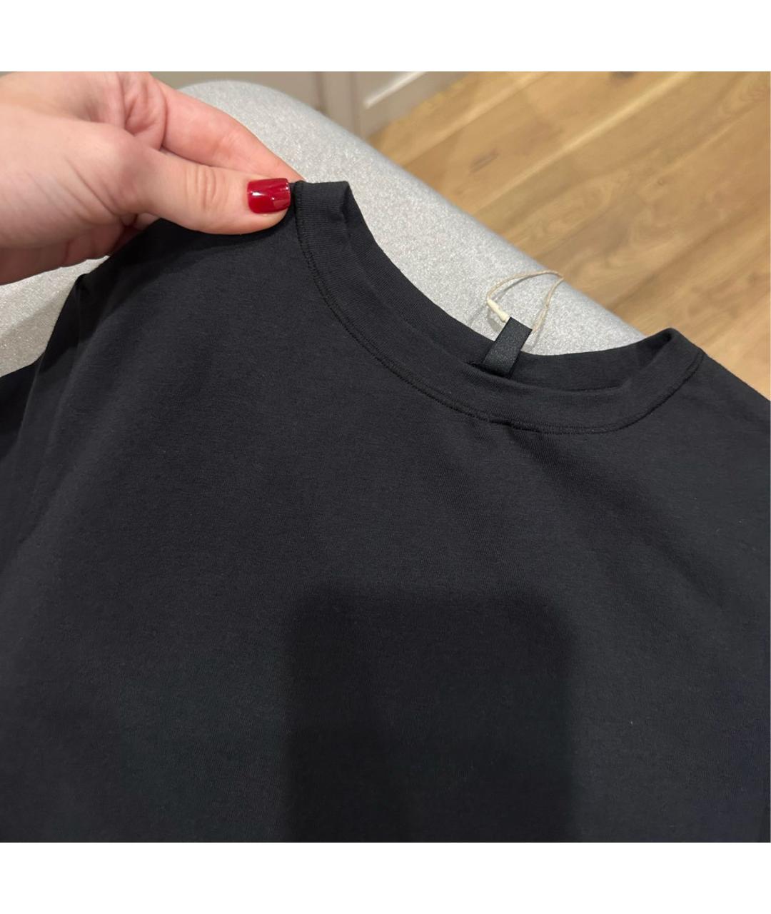 SKIMS Черная хлопковая футболка, фото 5