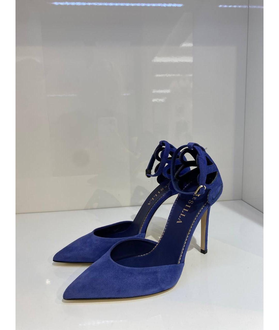 LE SILLA Синие замшевые туфли, фото 4