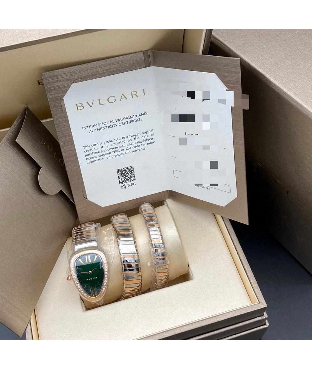 BVLGARI Зеленые металлические часы, фото 3