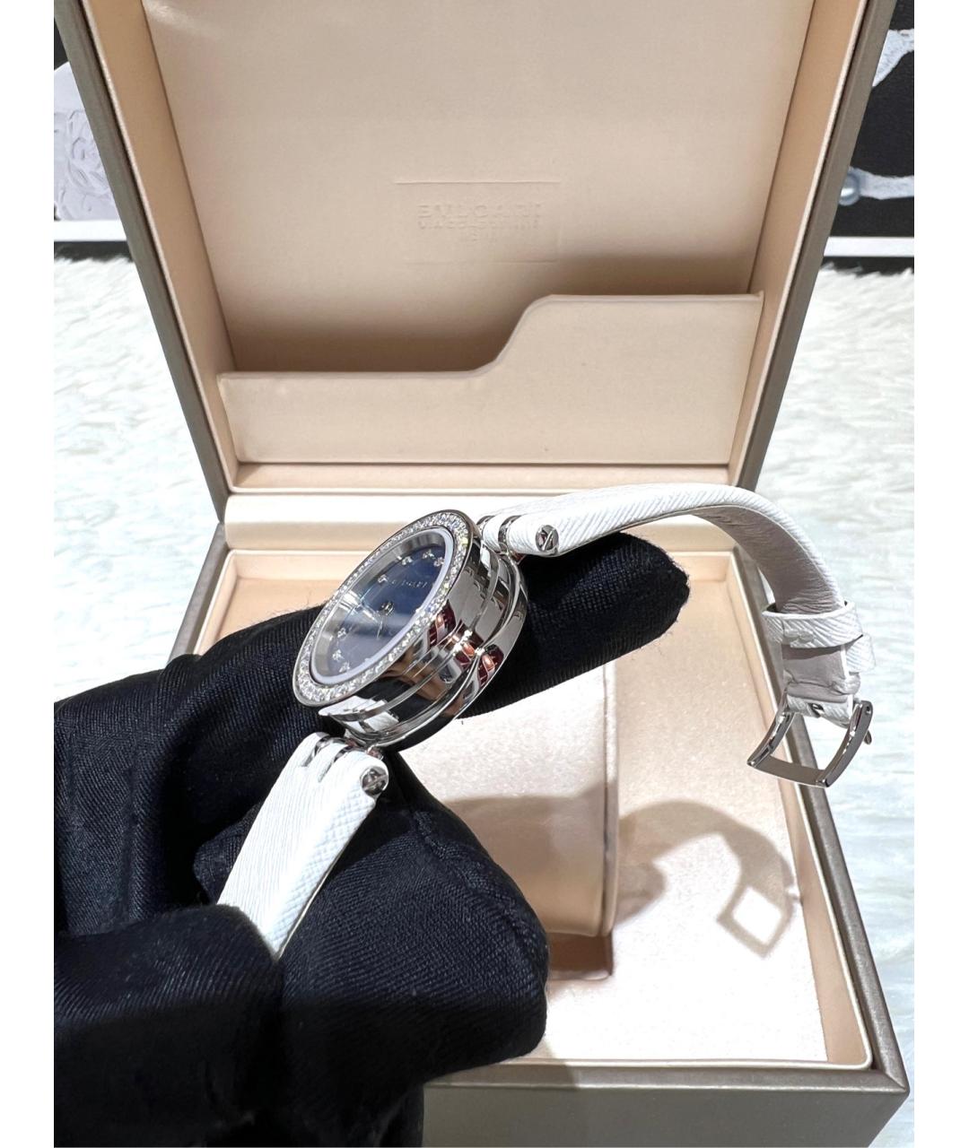 BVLGARI Голубые металлические часы, фото 4