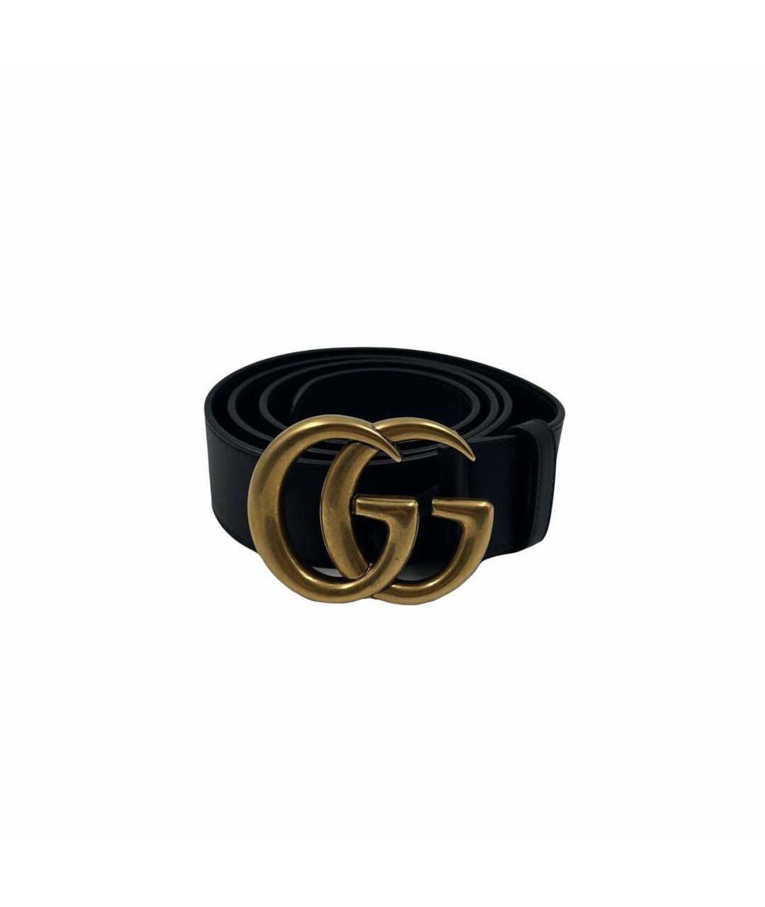 GUCCI Черный кожаный ремень, фото 4