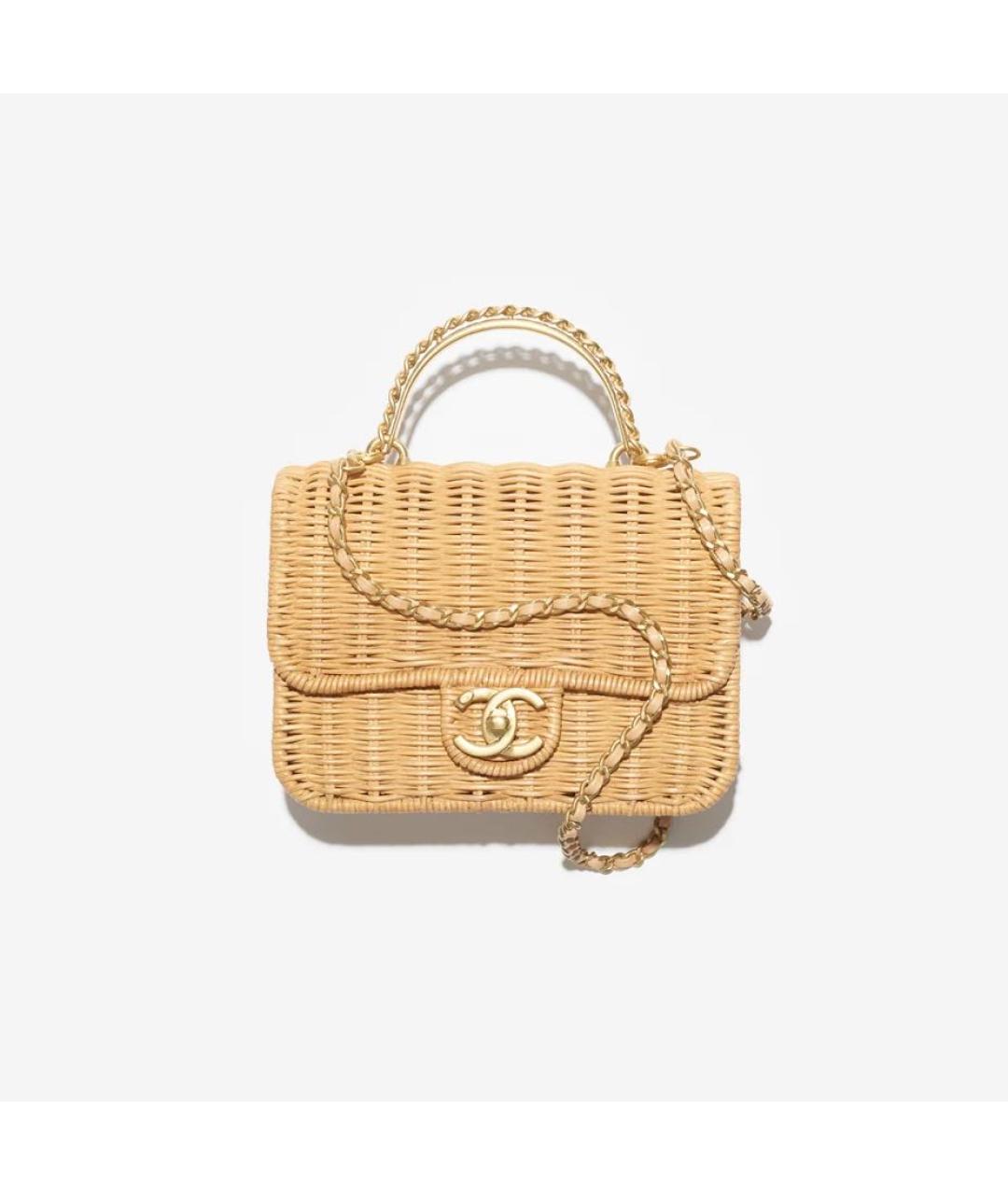 CHANEL Бежевая сумка через плечо, фото 4